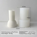 Spiral geometric silicone mold for DIY candle making with finished white wax vase model - Candle Base Style (J-0343)