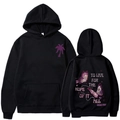 Schwarzer To Live For the Hope of it All Kapuzenpulli mit Schmetterling-Print - S / Schwarz Slogan