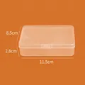 Transparent PP plastic storage box with flip lid, dimensions 11.5cm x 8.5cm x 2.8cm - 11.5*8.5*2.8cm
