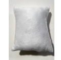 White plush watch pillow cushion for jewelry display and jewelry box storage - White Faux Fur 8x9