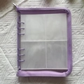 Purple zipper binder jewelry organizer with transparent four-grid PVC inner pages - Purple Zipper Album Only (No Bags)
