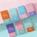 Set of seven colorful daily wet wipes individually packed for Monday to Sunday use - Day of Week Series / Colorful
