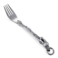 Punk style stainless steel dinner fork featuring a vintage silver dragon handle carving - Dragon Handle Dinner Fork(KTA036-BD)
