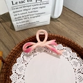 Pink gradient bow hair claw clip for women in a professional aesthetic ins style layout - Bowknot Orange Pink