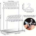 Detailed size specifications for the acrylic earring hanger stand with protection film guide - Double Layer / Double Layer Mirror