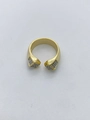 Größenverstellbarer 18k vergoldeter Ring mit geometrischen Dreiecken und Kristallen - Einstellbar Offen / Geometrischer Dreieck-Stil-01