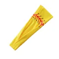 Bright yellow elastic sports headband with baseball red stitching pattern for workout - 6# Softball Yellow Stitch