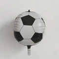 22-inch silver black and white soccer pattern 4D foil balloon for birthday party decor - Football / 22 Inch