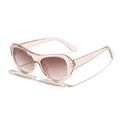 Gafas de sol ovaladas retro con montura champán transparente y lentes degradadas - Montura Champán / Lentes Té