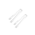 Set di due pinze per ghiaccio in acrilico trasparente con design seghettato antiscivolo - Pinzetta Singola