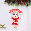 Weihnachtsanhänger Rentier mit Feliz Navidad Banner und einer kleinen goldenen Glocke - Weihnachtsanhänger Rentier