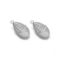Pendentifs en acier inoxydable en forme de maïs argenté pour bijoux DIY et colliers - Maïs Creux Argenté