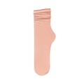 Pink velvet ice silk slouch socks with pleated texture and high elastic mid-tube design - One Size / Lotus Pink