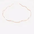 Minimalist wavy metal headband for women in elegant rose gold finish and slim design - Body Wave / Rose Gold