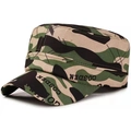 Berretto militare mimetico verde con logo COSDEN in resistente tessuto di cotone - Stile Adulto (54-59cm) / Mimetico (COSDEN)