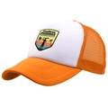 Orange and white mesh trucker hat with Endless Summer California surf print - Adult Free Size (58cm Adjustable) / Orange