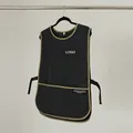 Water-resistant dark grey tabard apron with khaki trim and adjustable side buckles - One Size / Grey