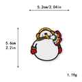 Embroidered snowman patch with green scarf and yellow earmuffs, 5.2x5.6cm DIY sewing badge - 5.2x5.6cm / 11135-Small Snowman Patch