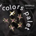 Golden Y2K star nail charms with pink rhinestones, size 8.7mm by 6.3mm for 3D nail art decor - 15# Starburst (9*7mm)