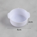 Miniature white plastic bowl for dollhouse DIY, measuring 4cm diameter and 2cm height - 4cm Faux Enamel Pot