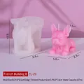 Silikonform für französische Bulldoggen Kerzen inklusive rosa fertiger Hundefigur - Französische Bulldogge B ZL-29