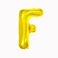 Golden foil letter F balloon with metallic finish for birthday party decoration - 16-inch Gold Slim Letter Aluminum Foil Balloon (f)