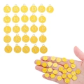 Macro shot of yellow enamel A-Z initial charms with gold alloy frames for DIY jewelry - A-Z Set (26Pcs) / Yellow
