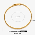 55 cm goldene Drachenknochen-Halskette aus Edelstahl mit 4 mm Breite für Herren - 4mm / Gold
