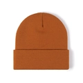Classic caramel orange thermal double-layer knit beanie for men and women in winter - 4-Seam Caramel