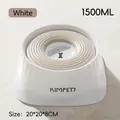 1500ML weißer schwimmender Hundenapf gegen nasses Maul und Spritzwasser 20x20x8CM - Spritzwassergeschützter Schwimmnapf 1.5L / Weiß