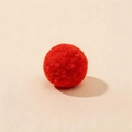 Solid red plush felt ball for cats, handmade silent play toy with soft wool texture - 3.8cm Single / Red