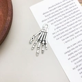 Antique silver skeleton hand charm in retro alloy for vintage jewelry making - 20x35mm / Skeleton Hand