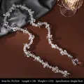Clear acrylic snowflake crystal bead chain for Christmas tree decor, length 1 meter - Style 2