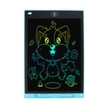 Blue 12-inch LCD writing tablet for kids featuring a colorful cartoon fox drawing - 12 Inch MKC Colorful Handwriting / Blue