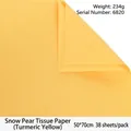 Ginger yellow tissue paper for flower wrapping, 50x70cm sheets, 38 pieces per pack - 50*70cm (38 Sheets/Pack) / Ginger Yellow