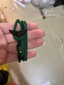 Green braided whale tail anchor bracelet with black metal clasp for men and women - Black Whale Tail Buckle / Green