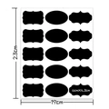Waterproof PVC blackboard stickers with 15 labels per sheet and dimension markings - Style E (15 Pieces/23x19cm)