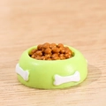 Miniature de gamelle verte en résine avec motifs d'os pour décors de micro paysage - Batte de Nourriture Verte