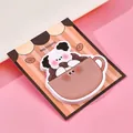 Notas adhesivas de perrito en taza de café, bloc de notas de 8x9cm para niñas y escuela - Perro Café