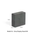 Gray microfiber jewelry display pedestal measuring 8x8x3cm for necklace and ring showcase - Grey Display Stand