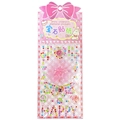 Kids colorful 3D crystal gem stickers with heart patterns and Happy lettering - Flower Lace 3