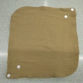 Muslin cotton baby bib in mustard yellow with textured crepe fabric and snaps - Mustard Yellow (70#)