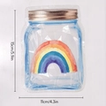Detailed size specifications for the suncatcher window film in rainbow jar design - RPS099: Rainbow Jar Bag