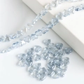 Blue heart-shaped 8mm crystal glass beads for DIY bracelet and necklace jewelry making - Light Blue Grey