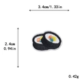 Sushi roll embroidered patch for clothing DIY, size 3.4x2.4cm with detailed stitching - Sushi Rolls