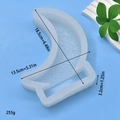 Crescent moon silicone mold with Arabic calligraphy relief for resin and soap making - Moon Style (1263)