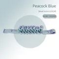 Peacock blue 10-section yoga stretching strap for adults, 125cm length elasticity band - Peacock Blue 10 Grids