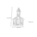 White silicone mold for DIY locomotive-shaped house with size details of 16.7cm height - Castle - Insert / White
