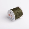 Spool of dark green #72 nylon cord for DIY jewelry making and knotting crafts - Army Green No.08 / 72# Line/40 Meters