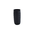 Elastic silicone leak-proof cover for travel bottles in matte black woven texture - 4th Gen (Woven Non-slip) / Black